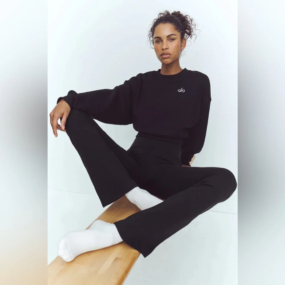 ALO YOGA | ✨NEW✨ Airbrush High-Waist 7/8 Bootcut Legging in Black